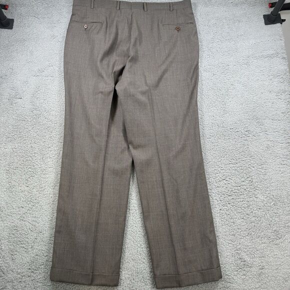 Vintage 90s Brooks Brothers Makers Brown Wool 2pc Suit 45R 40x32 USA - Picture 16 of 16